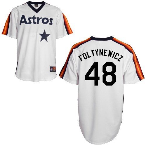 Mike Foltynewicz #48 mlb Jersey-Houston Astros Women's Authentic Home Alumni Association Baseball Jersey